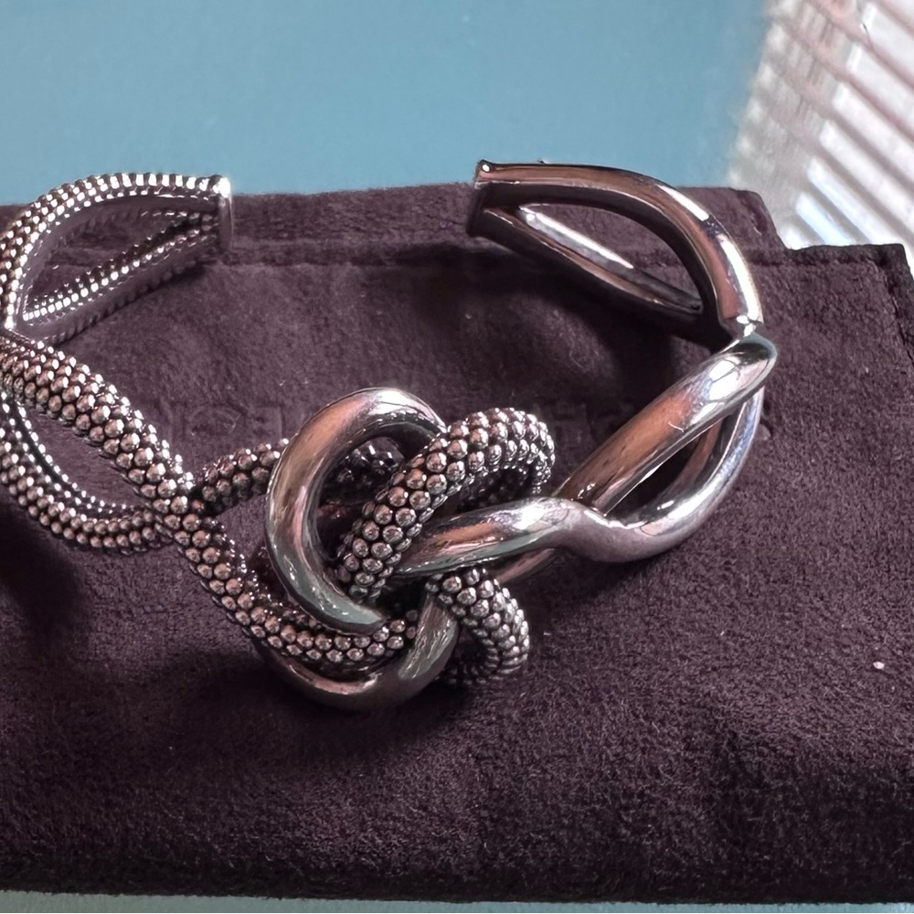 LAGOS Caviar Sterling Silver Intertwined Cuff - Picture 9 of 10